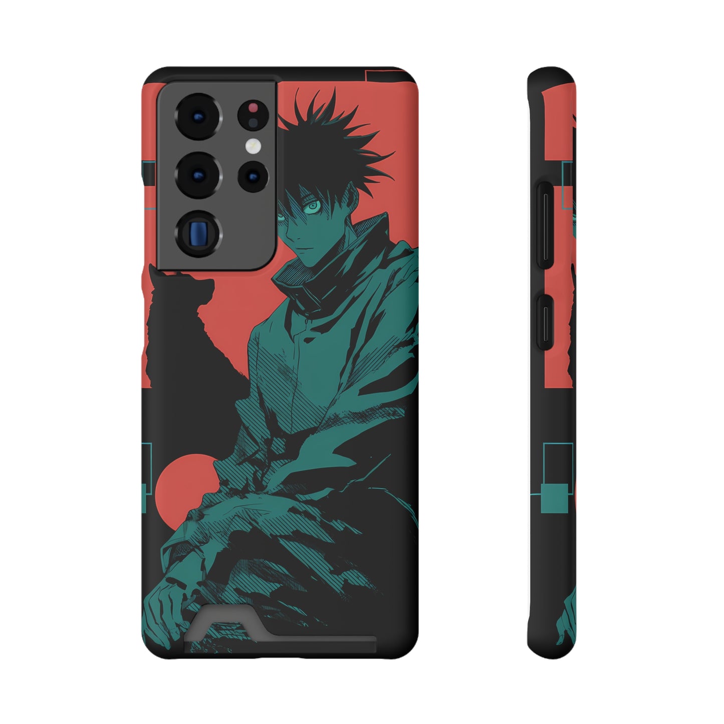Megumi Fushiguro Jujutsu Kaisen Anime Phone Case with Card Holder