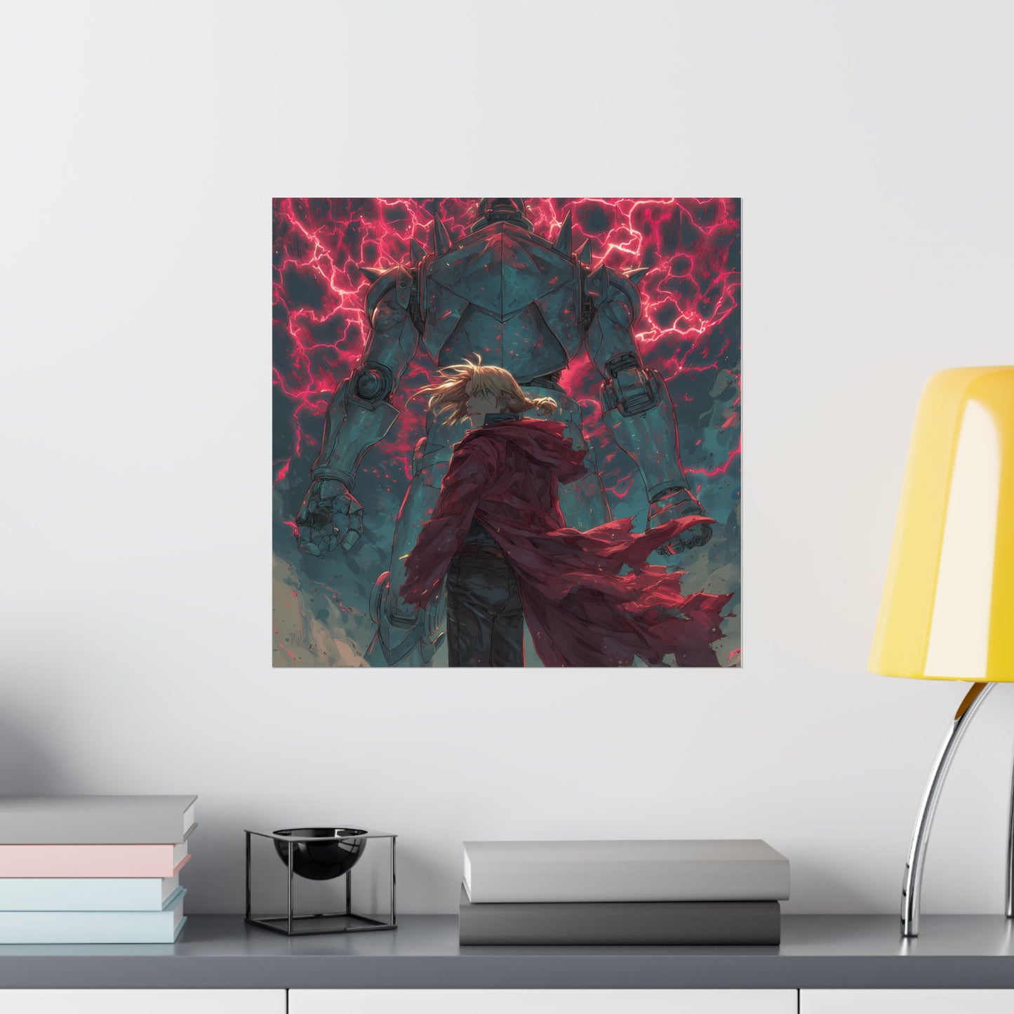 Edward and Alphonse Elric, Fullmetal Alchemist Brotherhood Anime Matte Vertical Poster Wall Art