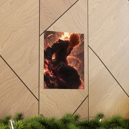 Ichigo Kurosaki Bleach Thousand Year Blood War Anime Matte Vertical Poster Wall Art