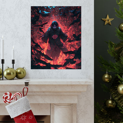 Itachi Uchiha, Tsukuyomi Naruto Shippuden Anime Fan Art Vertical Poster Wall Art