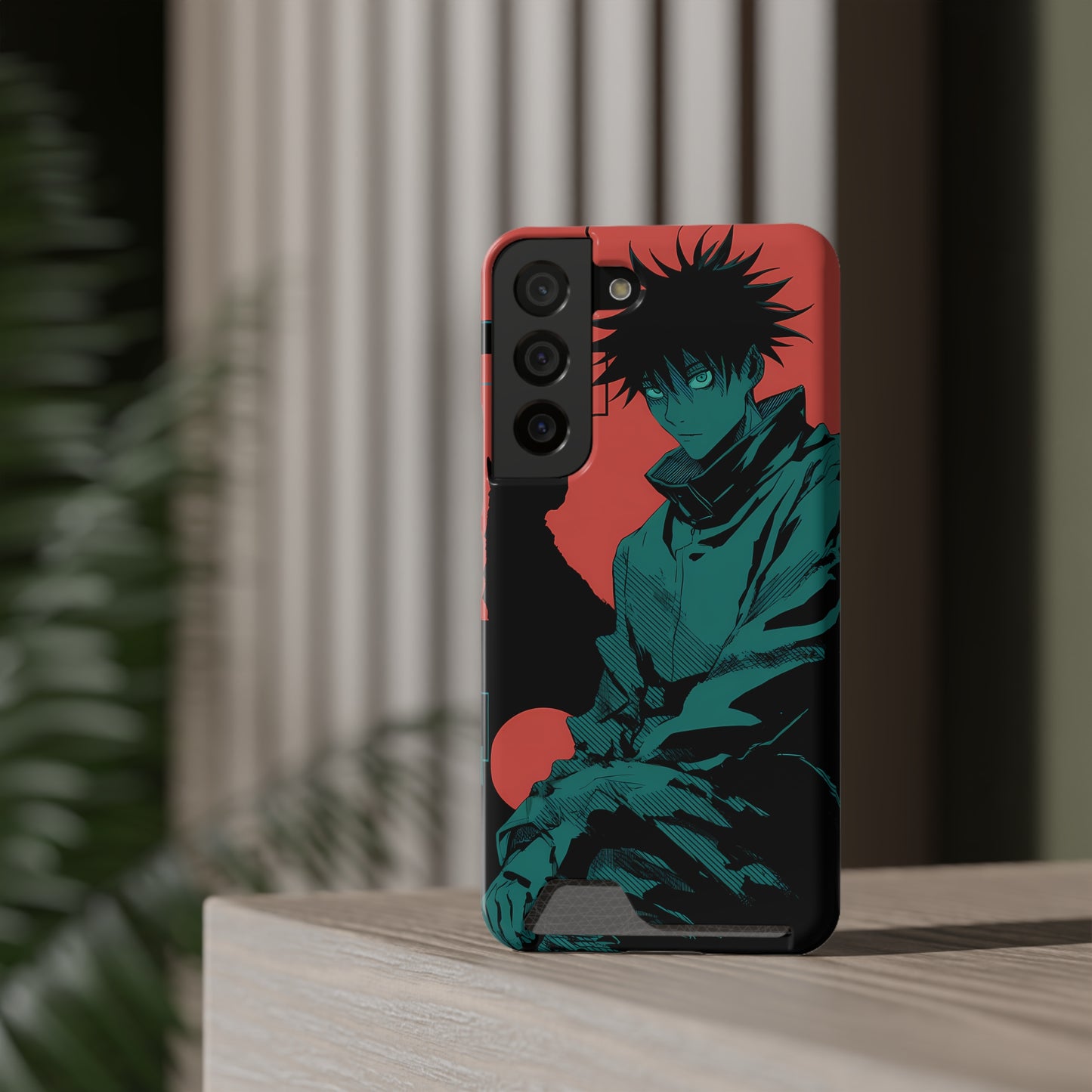 Megumi Fushiguro Jujutsu Kaisen Anime Phone Case with Card Holder