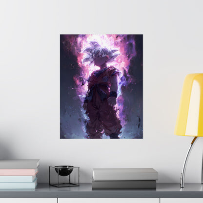 Ultra Instinct Kid Goku, UI Dragon Ball Super Matte Vertical Poster Wall Art