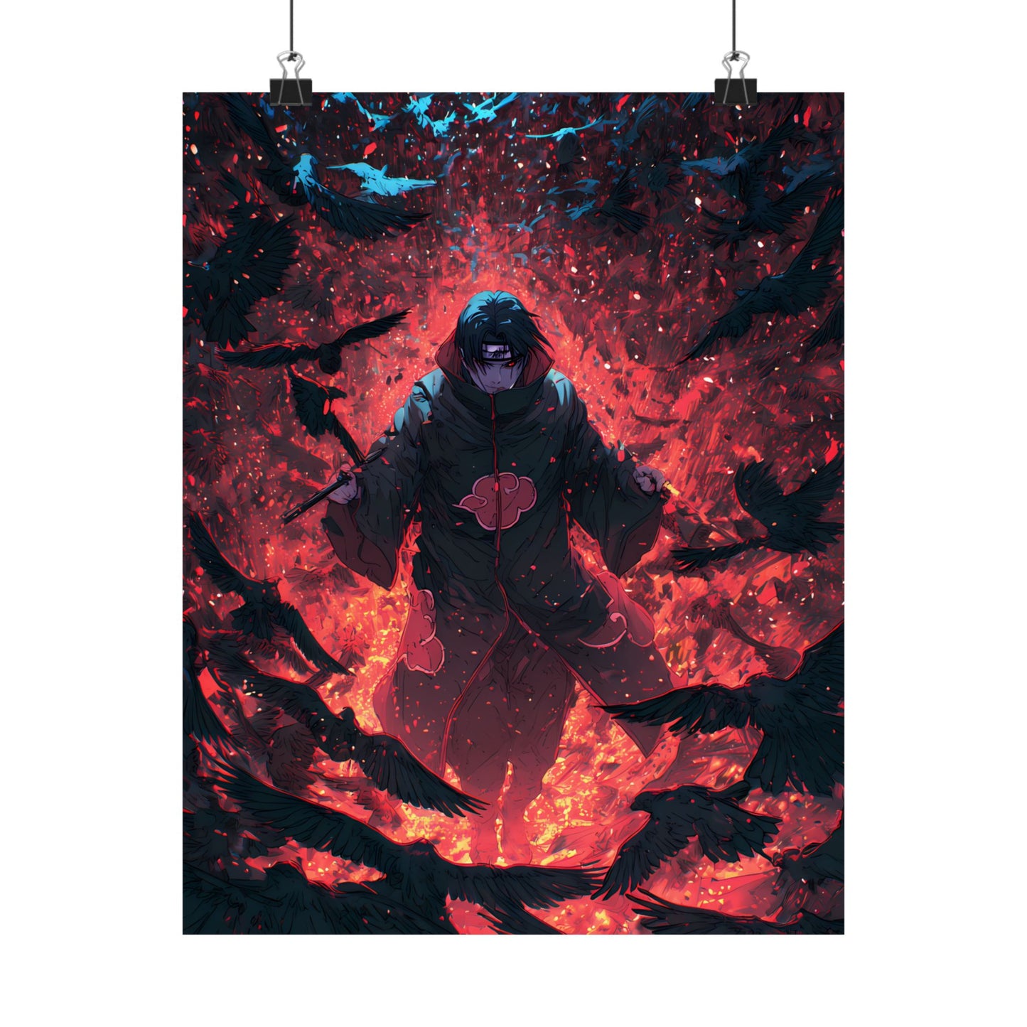 Itachi Uchiha, Tsukuyomi Naruto Shippuden Anime Fan Art Vertical Poster Wall Art