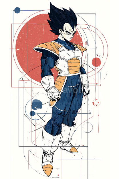 Dragon Ball Anime Posters, Matte Vertical Poster Wall Art 24 in x 36 in