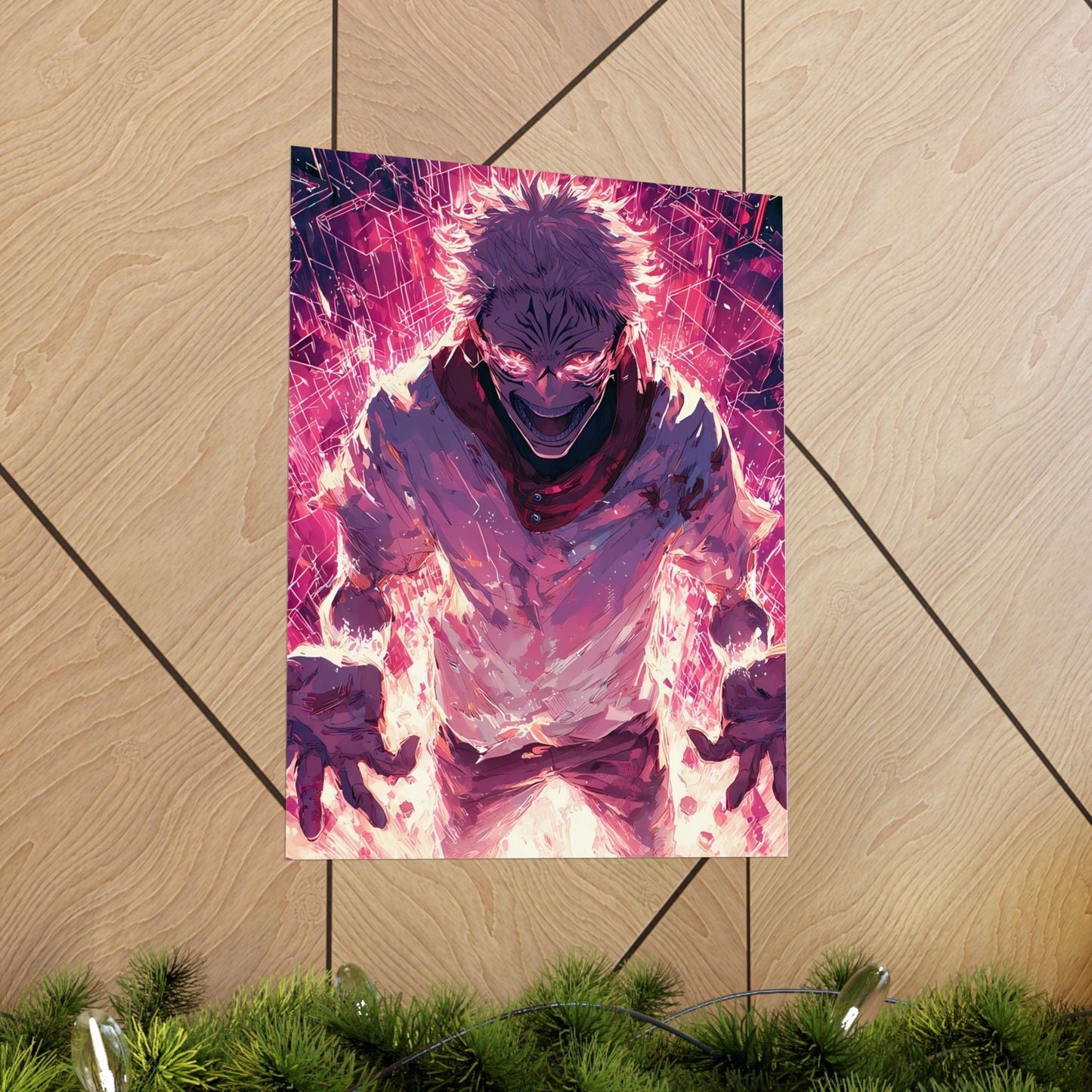 Ryomen Sukuna, Jujutsu Kaisen Anime Fan Art Vertical Poster Wall Art