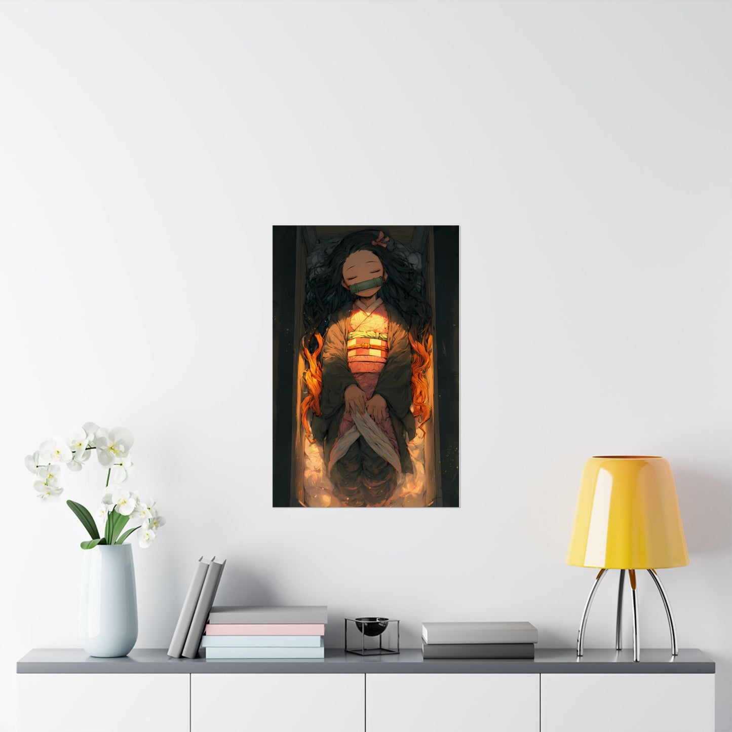 Sleeping Nezuko, Demon Slayer Anime Matte Vertical Poster Wall Art
