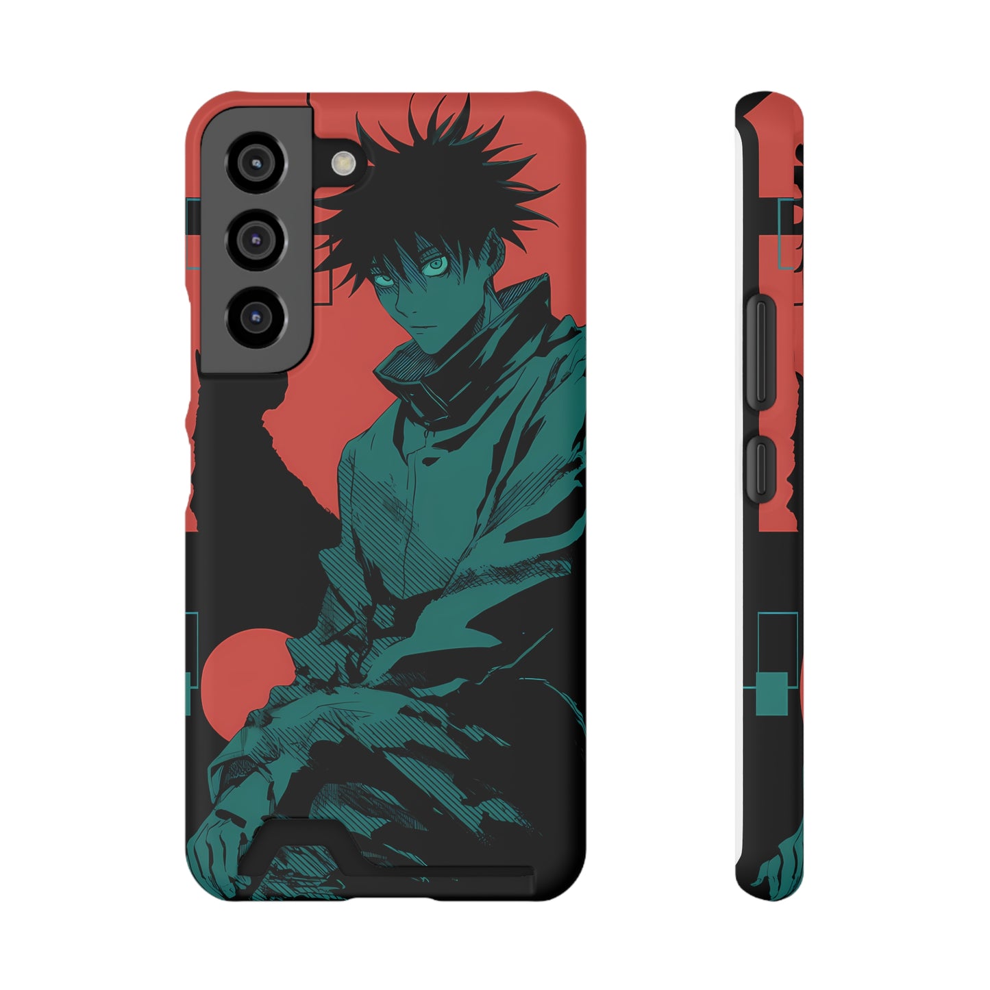 Megumi Fushiguro Jujutsu Kaisen Anime Phone Case with Card Holder