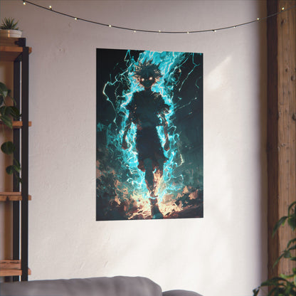 Killua Zoldyck Godspeed, Hunter X Hunter Anime Matte Vertical Poster Wall Art