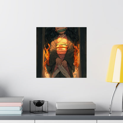 Sleeping Nezuko, Demon Slayer Anime Matte Vertical Poster Wall Art