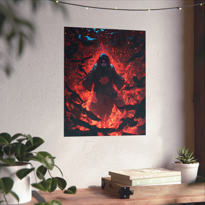 Itachi Uchiha, Tsukuyomi Naruto Shippuden Anime Fan Art Vertical Poster Wall Art