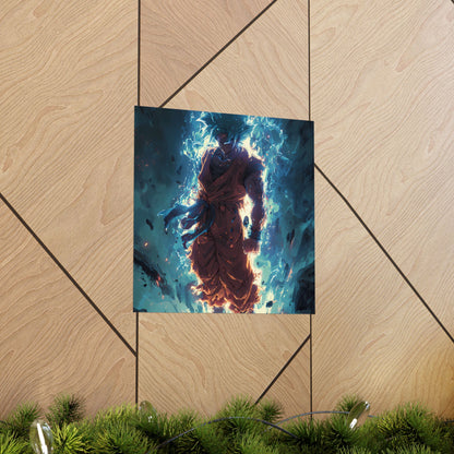 Super Saiyan Blue Goku, Dragon Ball Super Anime Fan Art Matte Vertical Poster Wall Art