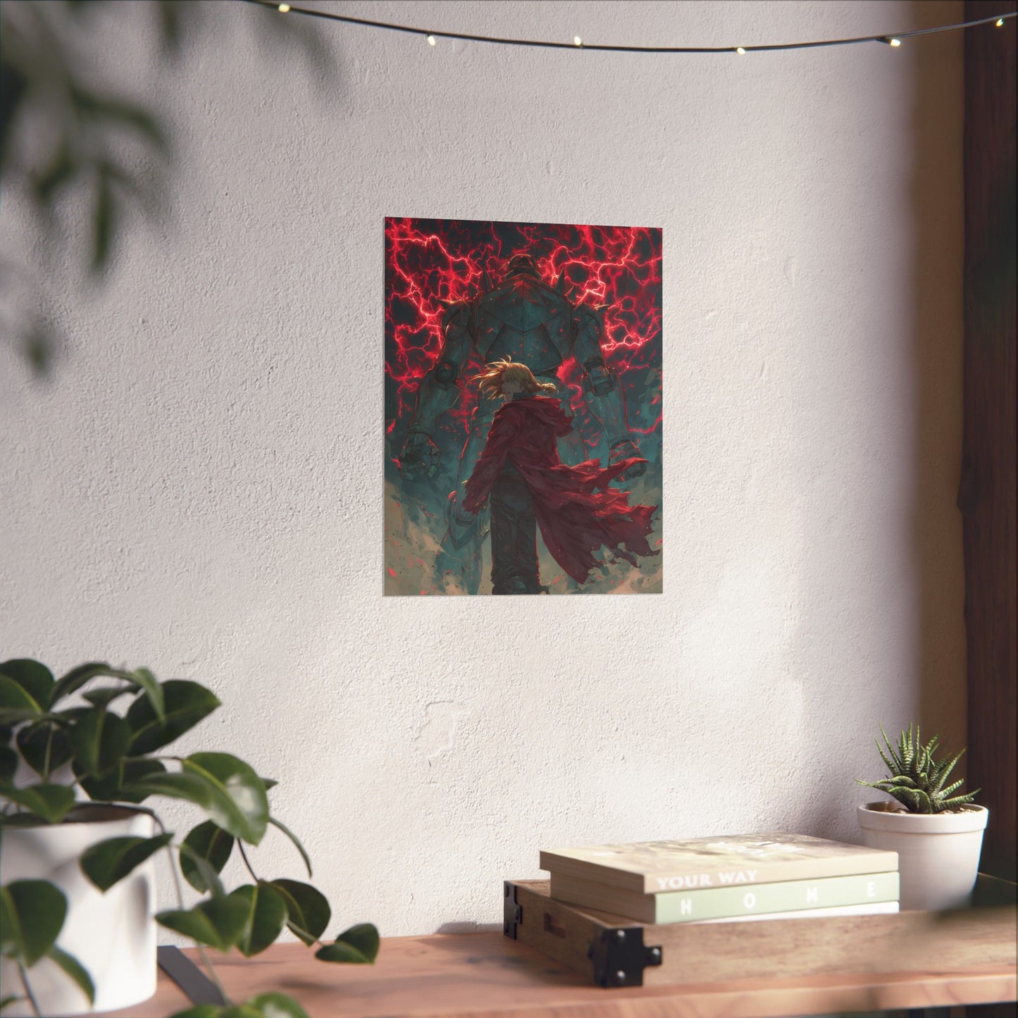 Edward and Alphonse Elric, Fullmetal Alchemist Brotherhood Anime Matte Vertical Poster Wall Art