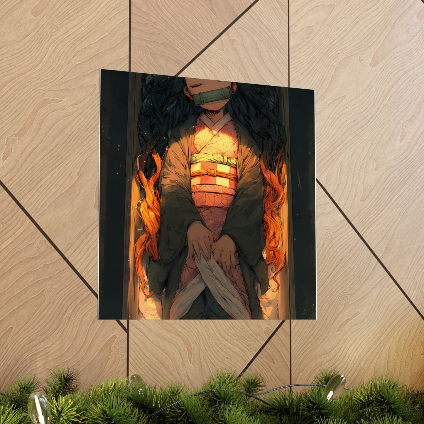 Sleeping Nezuko, Demon Slayer Anime Matte Vertical Poster Wall Art