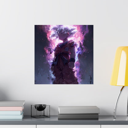 Ultra Instinct Kid Goku, UI Dragon Ball Super Matte Vertical Poster Wall Art