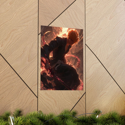 Ichigo Kurosaki Bleach Thousand Year Blood War Anime Matte Vertical Poster Wall Art
