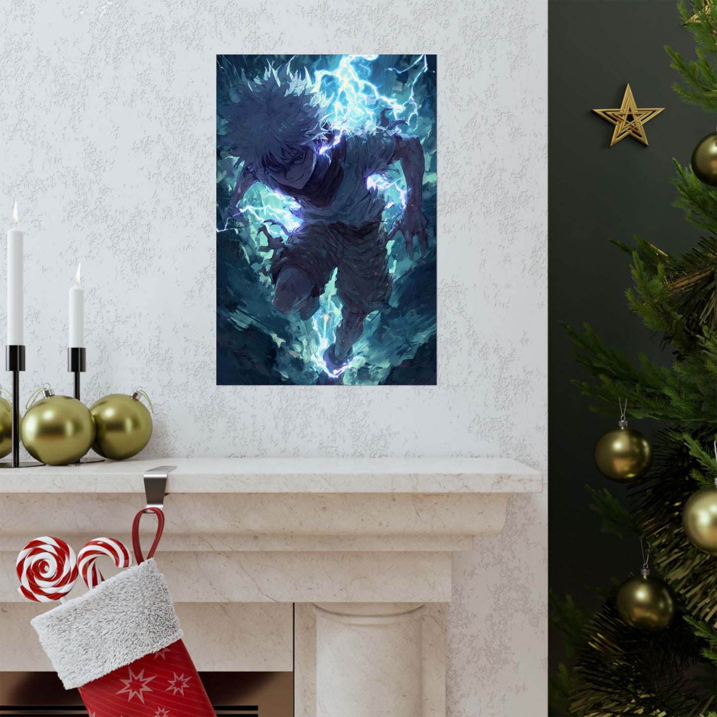 Killua Zoldyck, Hunter X Hunter Anime Matte Vertical Poster Wall Art
