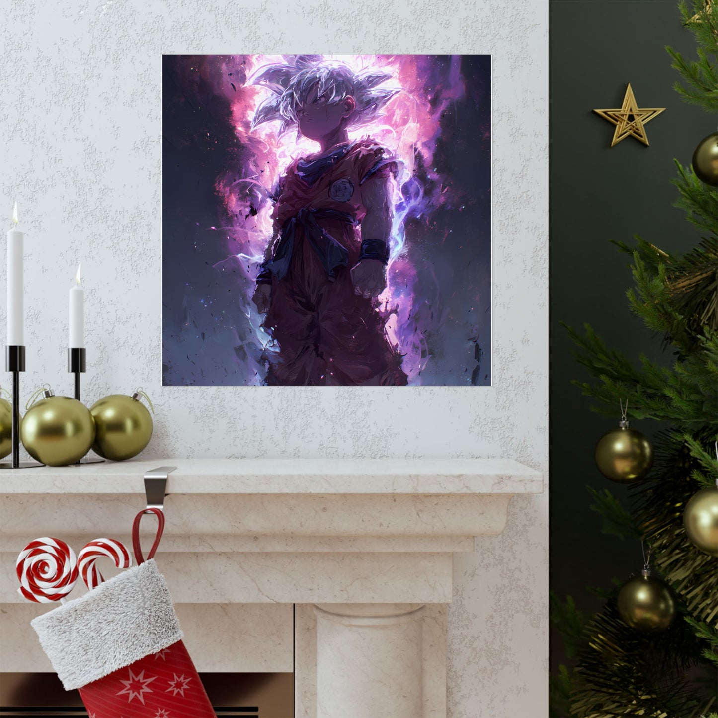 Ultra Instinct Kid Goku, UI Dragon Ball Super Matte Vertical Poster Wall Art