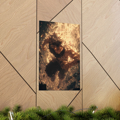 Black Clover Asta Anime Matte Vertical Poster Wall Art