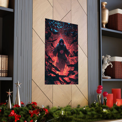 Itachi Uchiha, Tsukuyomi Naruto Shippuden Anime Fan Art Vertical Poster Wall Art