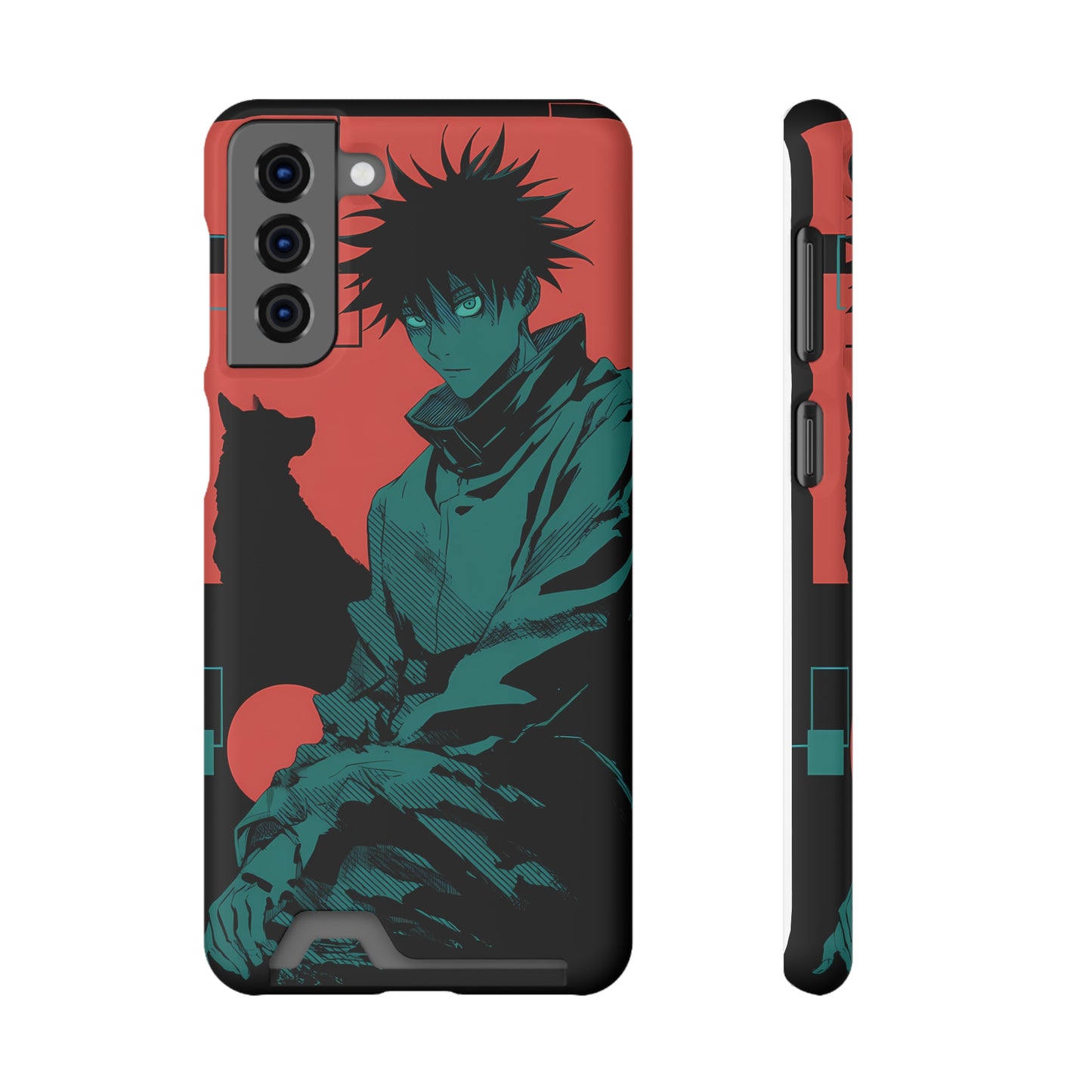 Megumi Fushiguro Jujutsu Kaisen Anime Phone Case with Card Holder