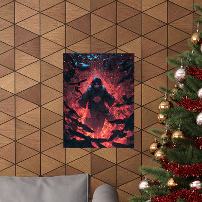 Itachi Uchiha, Tsukuyomi Naruto Shippuden Anime Fan Art Vertical Poster Wall Art