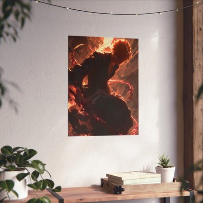 Ichigo Kurosaki Bleach Thousand Year Blood War Anime Matte Vertical Poster Wall Art