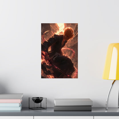 Ichigo Kurosaki Bleach Thousand Year Blood War Anime Matte Vertical Poster Wall Art