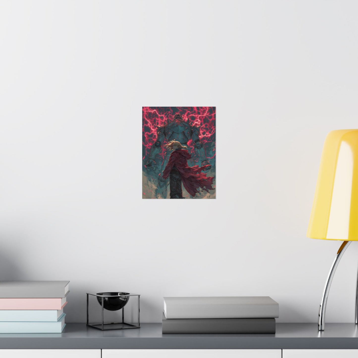 Edward and Alphonse Elric, Fullmetal Alchemist Brotherhood Anime Matte Vertical Poster Wall Art