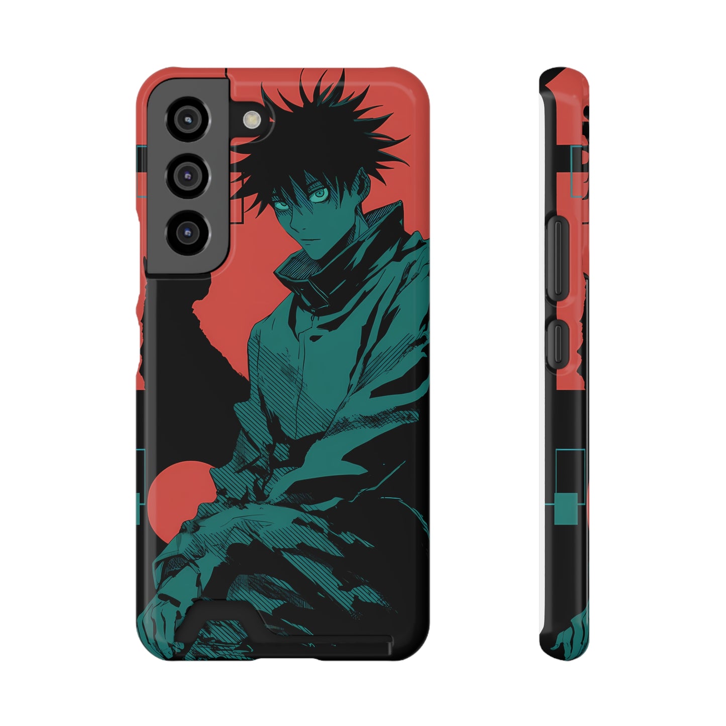 Megumi Fushiguro Jujutsu Kaisen Anime Phone Case with Card Holder