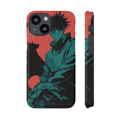 Megumi Fushiguro Jujutsu Kaisen Anime Phone Case with Card Holder
