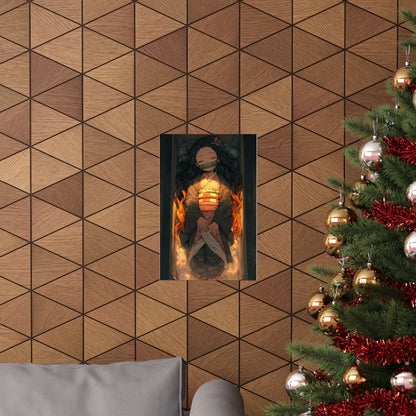 Sleeping Nezuko, Demon Slayer Anime Matte Vertical Poster Wall Art