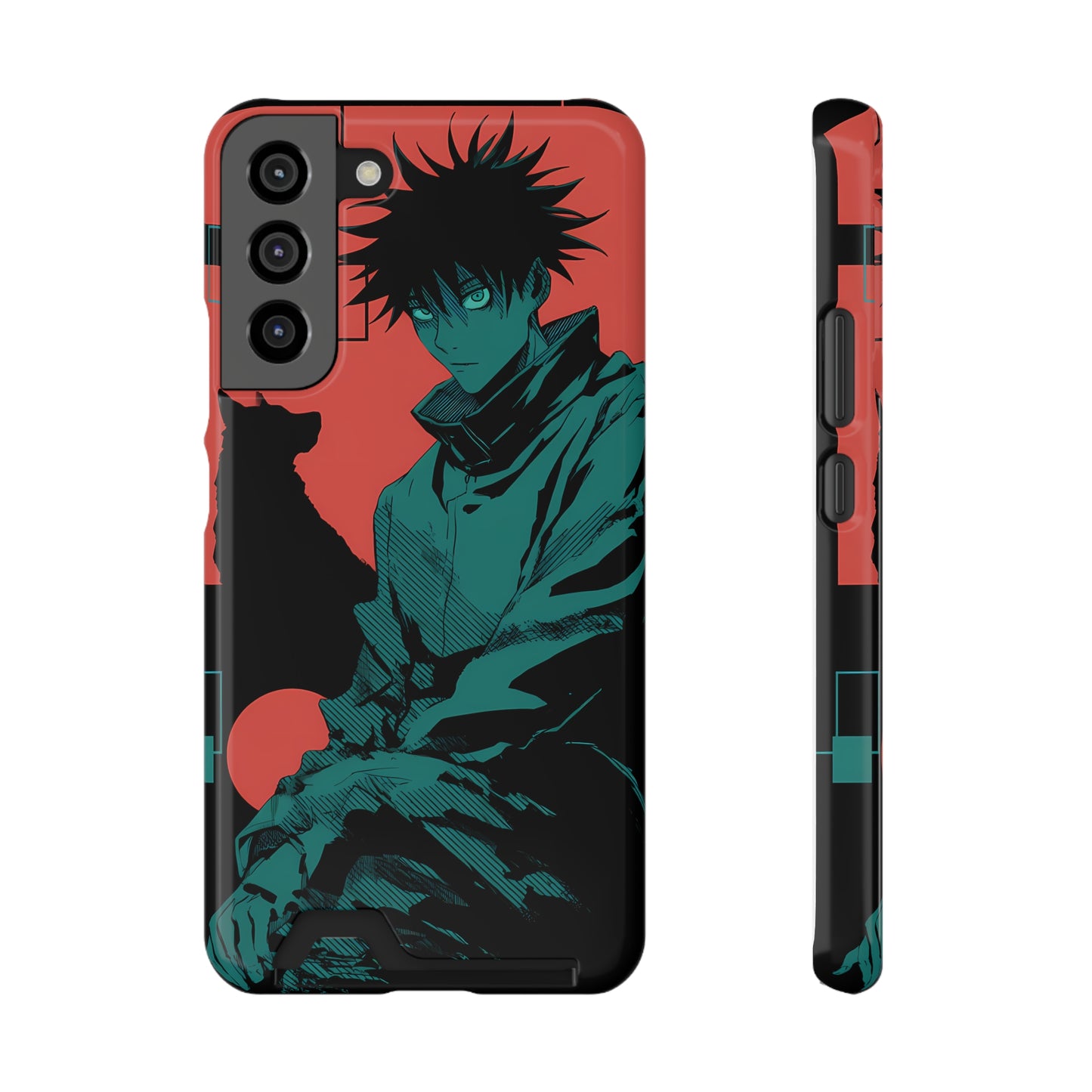 Megumi Fushiguro Jujutsu Kaisen Anime Phone Case with Card Holder