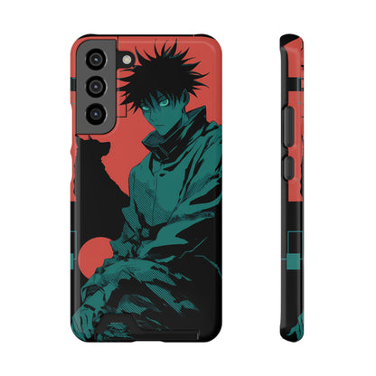 Megumi Fushiguro Jujutsu Kaisen Anime Phone Case with Card Holder