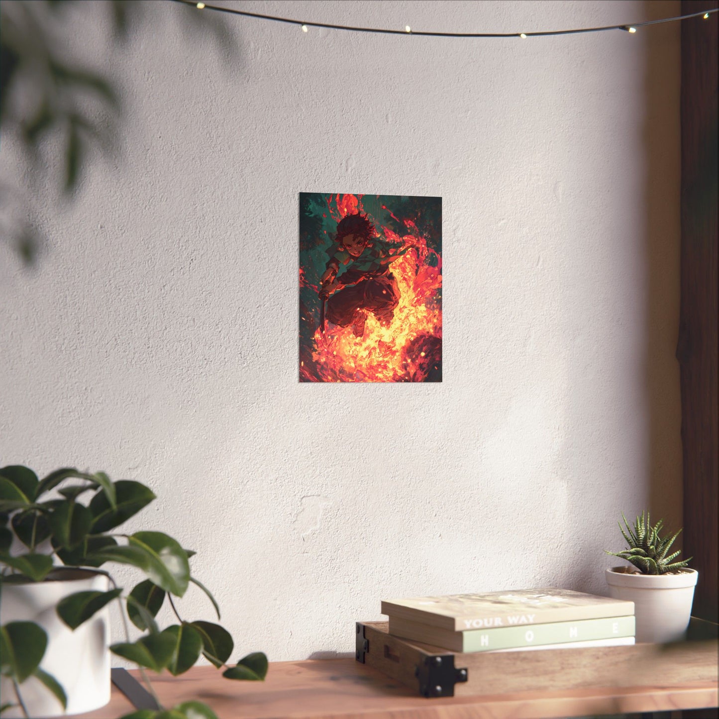 Tanjiro Kamado Hinokami Kagura, Demon Slayer Anime Matte Vertical Poster Wall Art