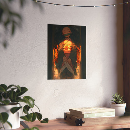 Sleeping Nezuko, Demon Slayer Anime Matte Vertical Poster Wall Art