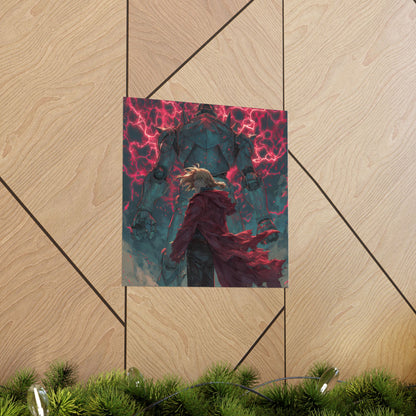 Edward and Alphonse Elric, Fullmetal Alchemist Brotherhood Anime Matte Vertical Poster Wall Art
