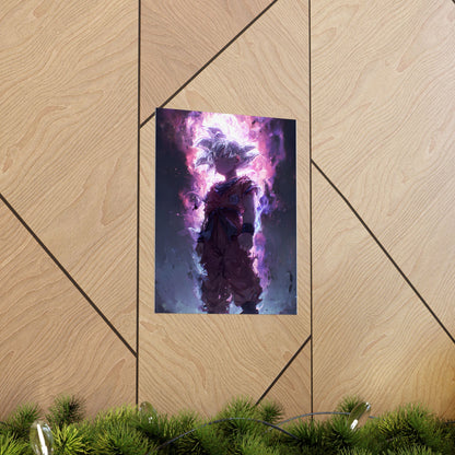 Ultra Instinct Kid Goku, UI Dragon Ball Super Matte Vertical Poster Wall Art