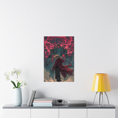 Edward and Alphonse Elric, Fullmetal Alchemist Brotherhood Anime Matte Vertical Poster Wall Art