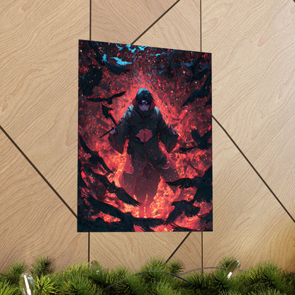 Itachi Uchiha, Tsukuyomi Naruto Shippuden Anime Fan Art Vertical Poster Wall Art
