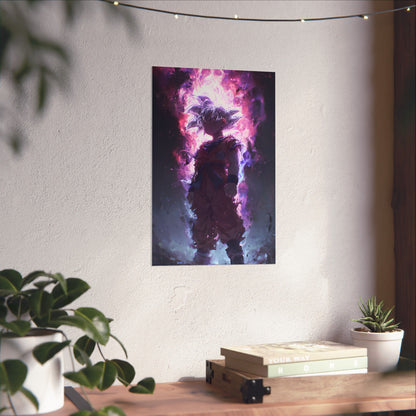 Ultra Instinct Kid Goku, UI Dragon Ball Super Matte Vertical Poster Wall Art