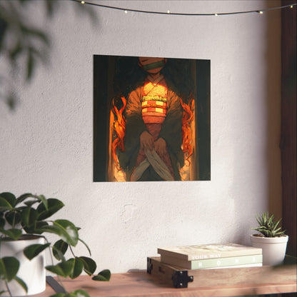 Sleeping Nezuko, Demon Slayer Anime Matte Vertical Poster Wall Art