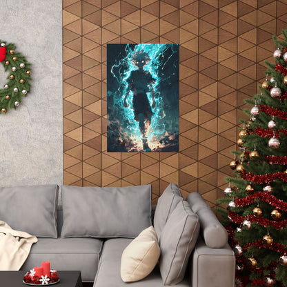 Killua Zoldyck Godspeed, Hunter X Hunter Anime Matte Vertical Poster Wall Art