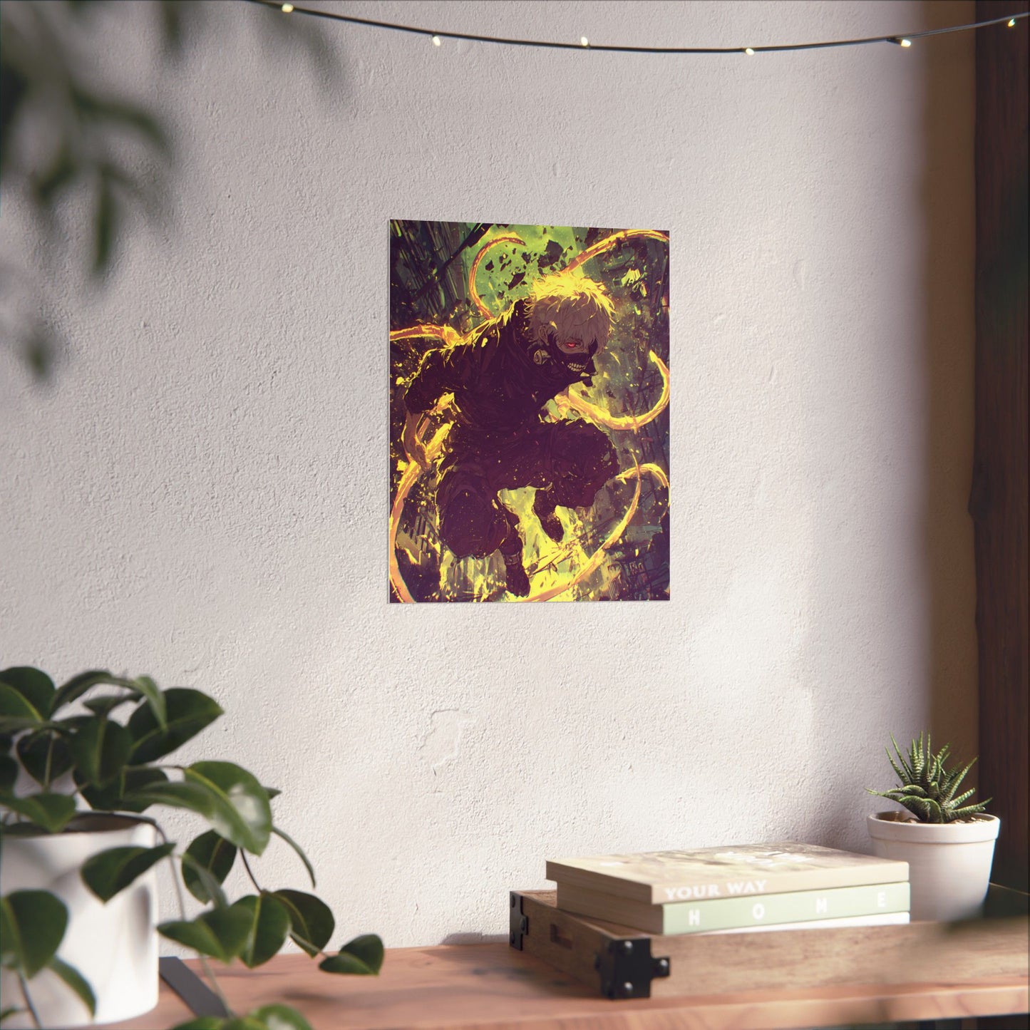 Tokyo Ghoul One Eyed Ghoul Kaneki Ken Anime Fan Art Matte Vertical Poster Wall Art