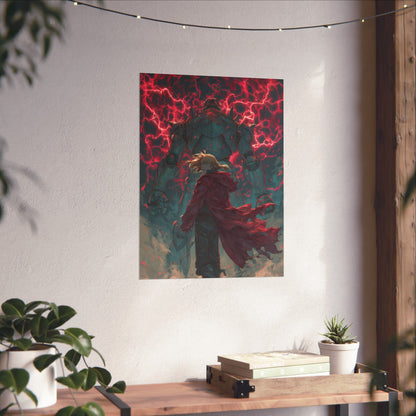 Edward and Alphonse Elric, Fullmetal Alchemist Brotherhood Anime Matte Vertical Poster Wall Art