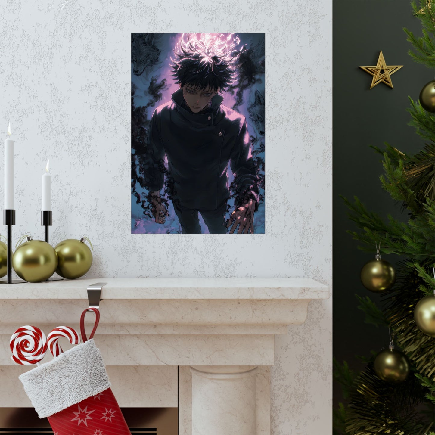 Megumi Fushiguro, Jujutsu Kaisen Anime Matte Vertical Poster Wall Art