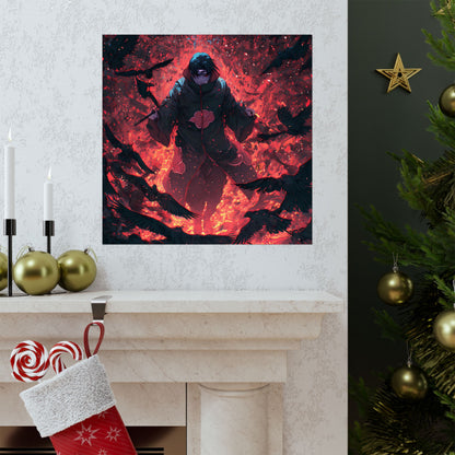 Itachi Uchiha, Tsukuyomi Naruto Shippuden Anime Fan Art Vertical Poster Wall Art