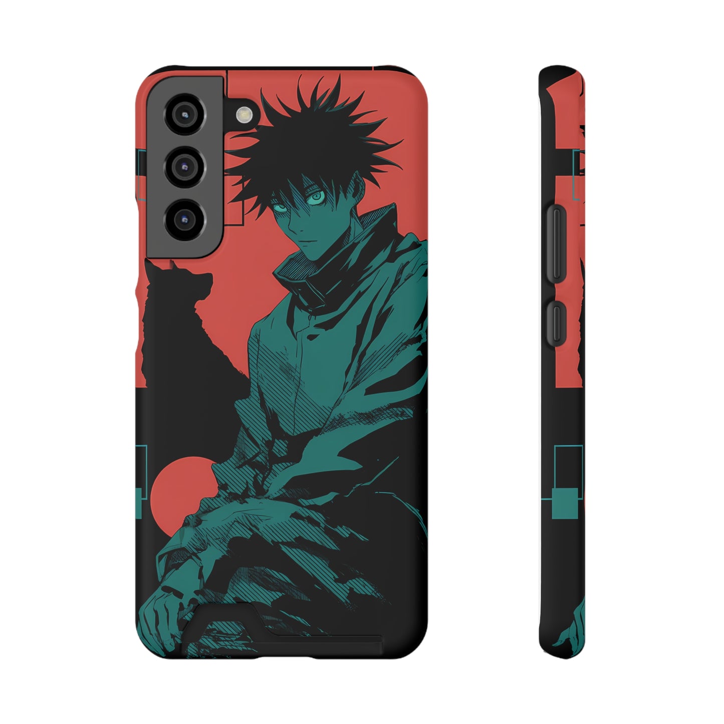 Megumi Fushiguro Jujutsu Kaisen Anime Phone Case with Card Holder