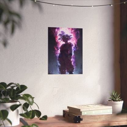 Ultra Instinct Kid Goku, UI Dragon Ball Super Matte Vertical Poster Wall Art