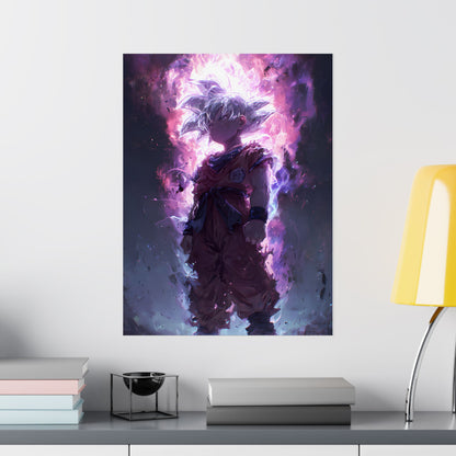 Ultra Instinct Kid Goku, UI Dragon Ball Super Matte Vertical Poster Wall Art