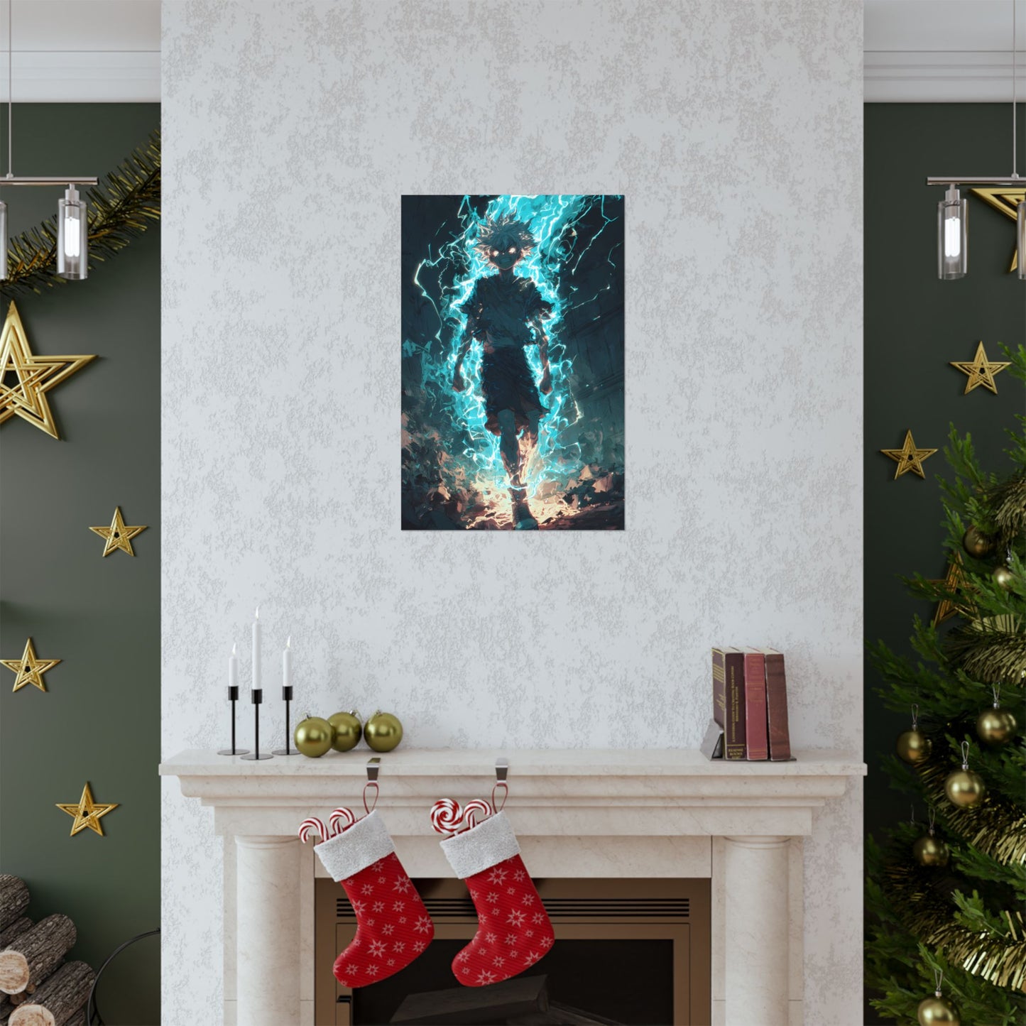 Killua Zoldyck Godspeed, Hunter X Hunter Anime Matte Vertical Poster Wall Art